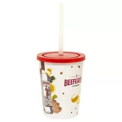 Copo 450ml Com Tampa e Canudo In Mold Label Personalizado Copo 450ml Com Tampa e Canudo In Mold Label Personalizado