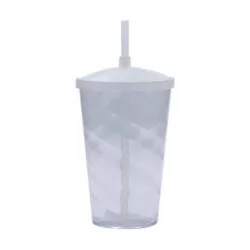 Copo 700ml Espiral Com Tampa e Canudo Personalizado Copo 700ml Espiral Com Tampa e Canudo Personalizado