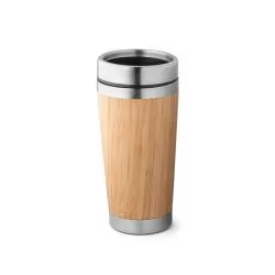 Copo de viagem em bambu e aço inox 500 mL Personalizado Copo de viagem em bambu e aço inox 500 mL Personalizado