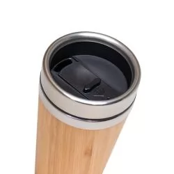 Copo de viagem em bambu e aço inox 500 mL Personalizado Copo de viagem em bambu e aço inox 500 mL Personalizado