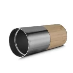 Copo em aço inox e base de bambu de 550ml Personalizado Copo em aço inox e base de bambu de 550ml Personalizado