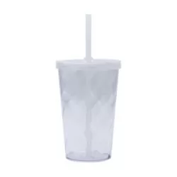 Copo Espiral 550 ml com Tampa e Canudo Personalizado Copo Espiral 550 ml com Tampa e Canudo Personalizado