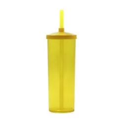 Copo Long Drink com Tampa e Canudo 330ml Personalizado Copo Long Drink com Tampa e Canudo 330ml Personalizado