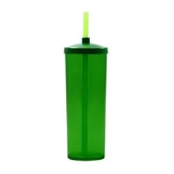 Copo Long Drink com Tampa e Canudo 330ml Personalizado Copo Long Drink com Tampa e Canudo 330ml Personalizado