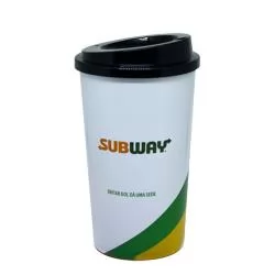 Copo Plástico para Café 600 ml In Mold Label Personalizado Copo Plástico para Café 600 ml In Mold Label Personalizado