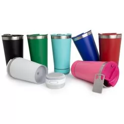 Copo Térmico 400ml com Caixa de Som Personalizado Copo Térmico 400ml com Caixa de Som Personalizado