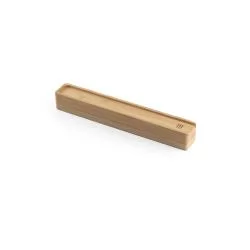 Estojo em bambu natural para 1 esferográfica Personalizado Estojo em bambu natural para 1 esferográfica Personalizado