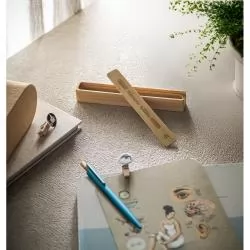 Estojo em bambu natural para 1 esferográfica Personalizado Estojo em bambu natural para 1 esferográfica Personalizado