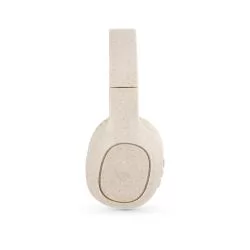 Fones de ouvido wireless dobráveis em fibra de palha de trigo e ABS Personalizados Fones de ouvido wireless dobráveis em fibra de palha de trigo e ABS Personalizados