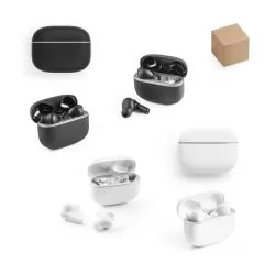 Fones de ouvido wireless em ABS 100% reciclado com ANC Personalizados Fones de ouvido wireless em ABS 100% reciclado com ANC Personalizados