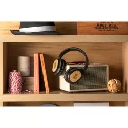Fones de ouvido wireless em bambu e ABS Personalizados Fones de ouvido wireless em bambu e ABS Personalizados