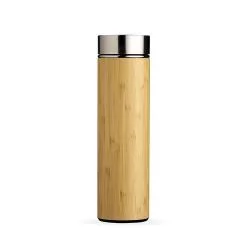 Garrafa Bambu Parede Dupla 500 ml com Infusor Personalizada