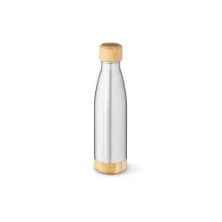 Garrafa em aço inox (90% reciclado) com tampa em bambu 550 mL Personalizada Garrafa em aço inox (90% reciclado) com tampa em bambu 550 mL Personalizada
