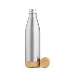Garrafa em aço inox (90% reciclado) com tampa em bambu 800 mL Personalizada Garrafa em aço inox (90% reciclado) com tampa em bambu 800 mL Personalizada