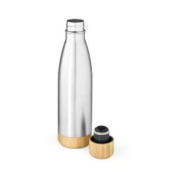 Garrafa em aço inox (90% reciclado) com tampa em bambu 800 mL Personalizada Garrafa em aço inox (90% reciclado) com tampa em bambu 800 mL Personalizada