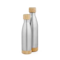 Garrafa em aço inox (90% reciclado) com tampa em bambu 800 mL Personalizada Garrafa em aço inox (90% reciclado) com tampa em bambu 800 mL Personalizada