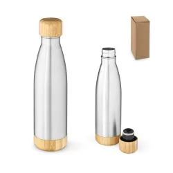 Garrafa em aço inox (90% reciclado) com tampa em bambu 800 mL Personalizada Garrafa em aço inox (90% reciclado) com tampa em bambu 800 mL Personalizada