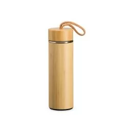 Garrafa Térmica Bambu 400ml com Infusor Personalizada Garrafa Térmica Bambu 400ml com Infusor Personalizada