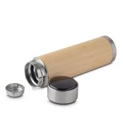 Garrafa Térmica em Bambu 300ml com LED Personalizada Garrafa Térmica em Bambu 300ml com LED Personalizada