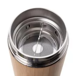 Garrafa Térmica em Bambu 400ml Personalizada Garrafa Térmica em Bambu 400ml Personalizada