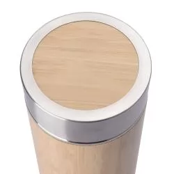 Garrafa Térmica em Bambu 400ml Personalizada Garrafa Térmica em Bambu 400ml Personalizada