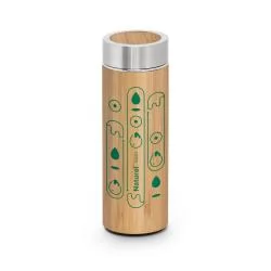 Garrafa térmica em Bambu 430ml Personalizada Garrafa térmica em Bambu 430ml Personalizada
