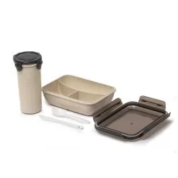 Kit Copo e Marmita Fibra de Bambu Personalizado Kit Copo e Marmita Fibra de Bambu Personalizado