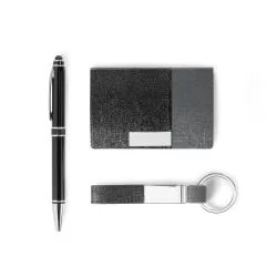 Kit de porta cartões, chaveiro e esferográfica Personalizado Kit de porta cartões, chaveiro e esferográfica Personalizado