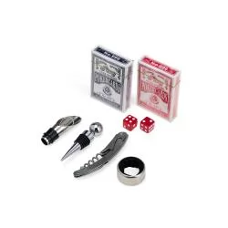Kit Vinho com Jogo de Baralho Personalizado Kit Vinho com Jogo de Baralho Personalizado