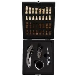Kit Vinho Xadrez 4 peças Personalizado Kit Vinho Xadrez 4 peças Personalizado