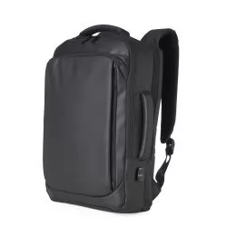 Mochila Couro Sintético USB 17 Litros Personalizada Mochila Couro Sintético USB 17 Litros Personalizada