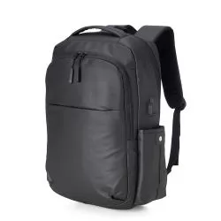 Mochila Couro Sintético USB 20 Litros Personalizada Mochila Couro Sintético USB 20 Litros Personalizada