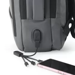 Mochila Couro Sintético USB 23 Litros Personalizada Mochila Couro Sintético USB 23 Litros Personalizada