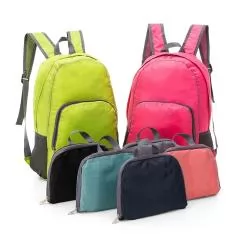 Mochila de Nylon Dobrável 25 Litros Personalizada Mochila de Nylon Dobrável 25 Litros Personalizada