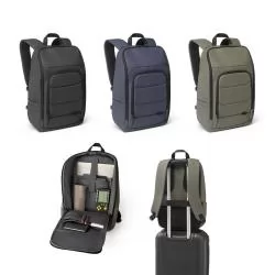Mochila para notebook em poliéster reciclado (100% rPET) Personalizada Mochila para notebook em poliéster reciclado (100% rPET) Personalizada