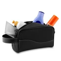 Necessaire em couro sintético e nylon Personalizado Necessaire em couro sintético e nylon Personalizado