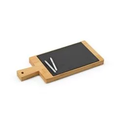 Quadro com ardósia em bambu e 2 gizes inclusos Personalizado Quadro com ardósia em bambu e 2 gizes inclusos Personalizado