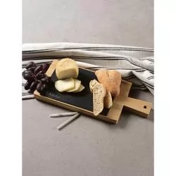 Quadro com ardósia em bambu e 2 gizes inclusos Personalizado Quadro com ardósia em bambu e 2 gizes inclusos Personalizado