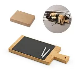 Quadro com ardósia em bambu e 2 gizes inclusos Personalizado Quadro com ardósia em bambu e 2 gizes inclusos Personalizado