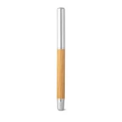 Roller em aço inox 90% reciclado e bambu com tampa Personalizado Roller em aço inox 90% reciclado e bambu com tampa Personalizado
