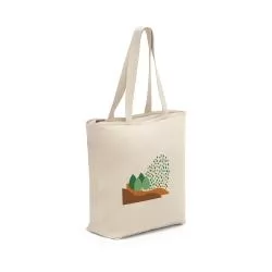 Sacola 100% algodão com fecho Personalizada