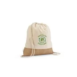 Sacola tipo mochila em 70% algodão reciclado Personalizada Sacola tipo mochila em 70% algodão reciclado Personalizada