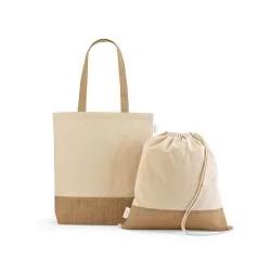 Sacola tipo mochila em 70% algodão reciclado Personalizada Sacola tipo mochila em 70% algodão reciclado Personalizada